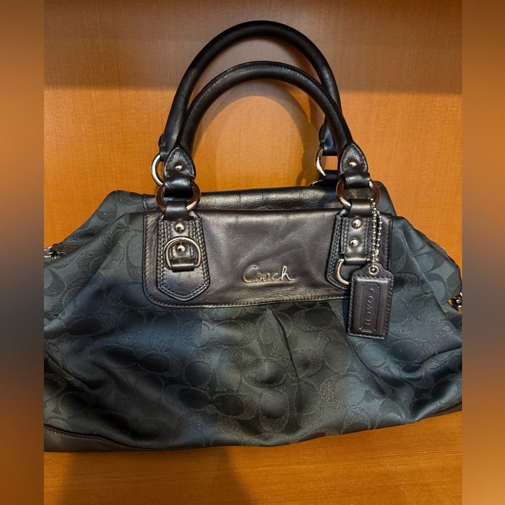 Coach Black Leather Satchel